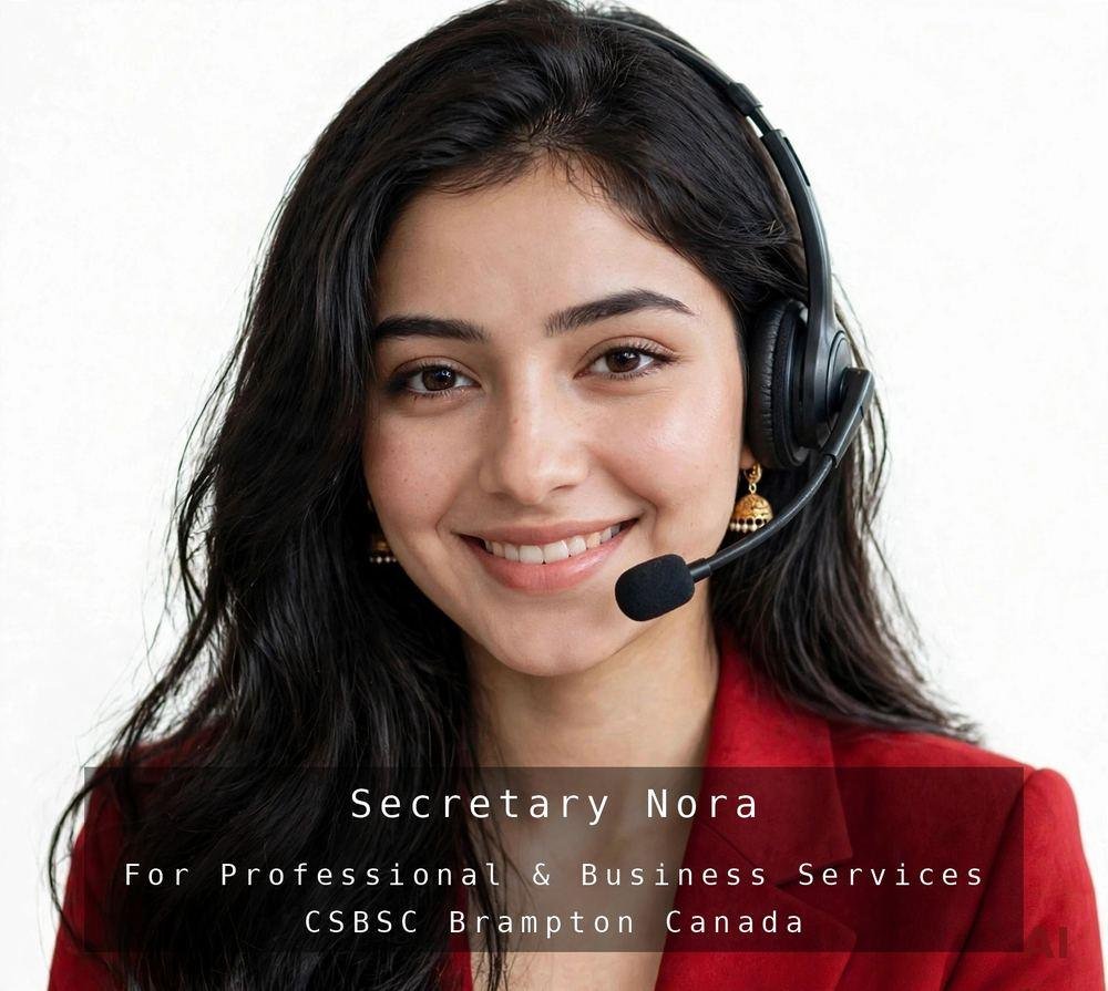 Nora, Secretary for Professional & Business Services at CSBSC Brampton Canada